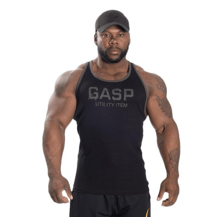 GASP Ribbed T-Back - Black - Tank Top at MySupplementShop by Gasp