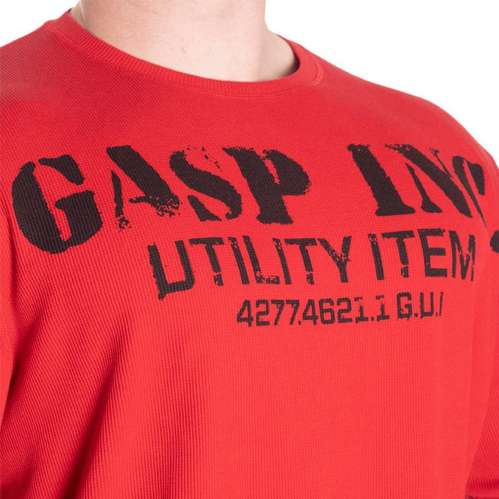 GASP Thermal Gym Sweater - Chilli Red - Large - Thermal Gym Sweater at MySupplementShop by Gasp