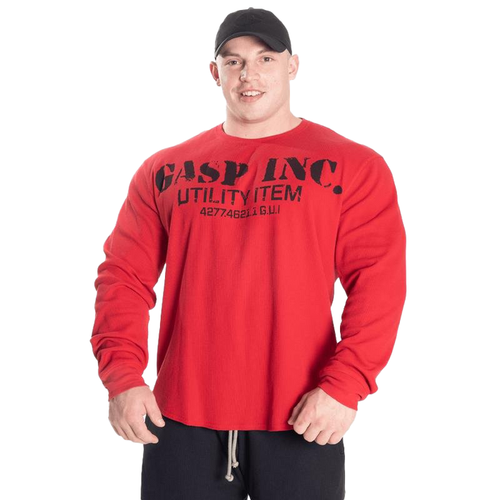 GASP Thermal Gym Sweater - Chilli Red