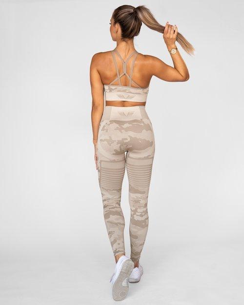 Gavelo Seamless Desert Storm Camo Leggings - Leggings at MySupplementShop by Gavelo