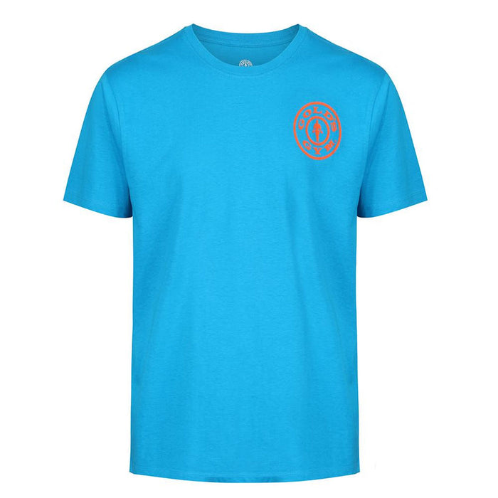 Golds Gym Basic T-Shirt - Turquoise/Orange - Small - T-Shirt at MySupplementShop by Gold's Gym