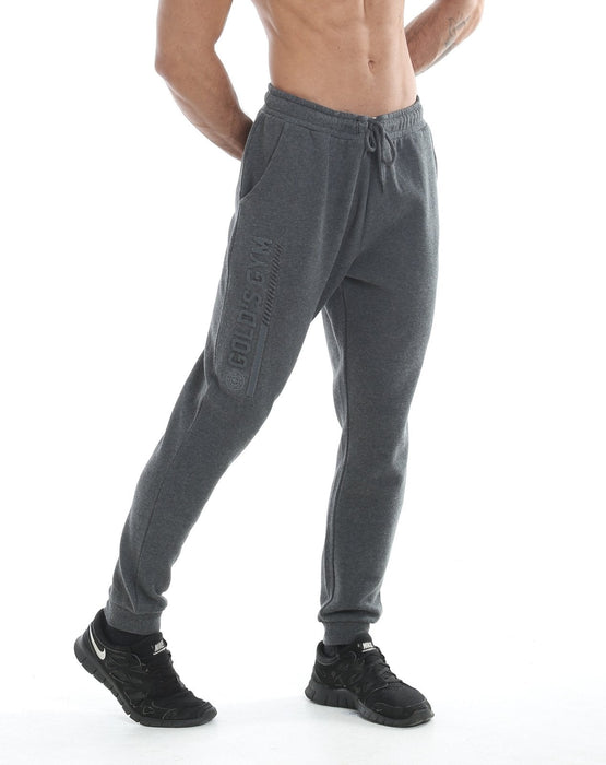 Gold's Gym Jog Pant with Embossed Print Charcoal Marl - Jog Pants at MySupplementShop by Gold's Gym