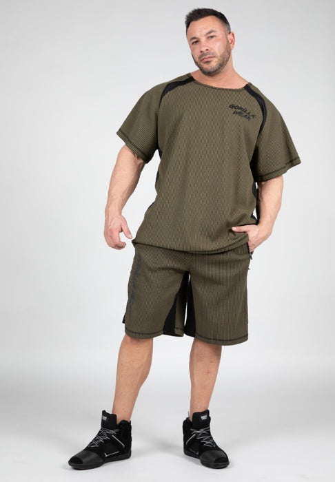 Gorilla Wear Augustine Old School Shorts - Army Green - Shorts at MySupplementShop by Gorilla Wear