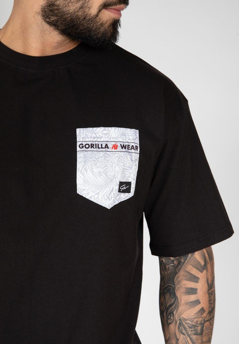 Gorilla Wear Dover Oversized T-Shirt - Black - T-Shirt at MySupplementShop by Gorilla Wear