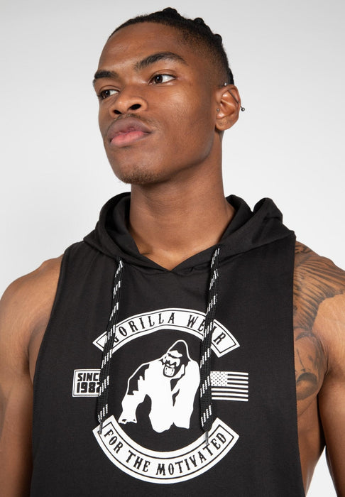 Gorilla Wear Lawrence Hooded Tank Top - Black - Tank Top at MySupplementShop by Gorilla Wear