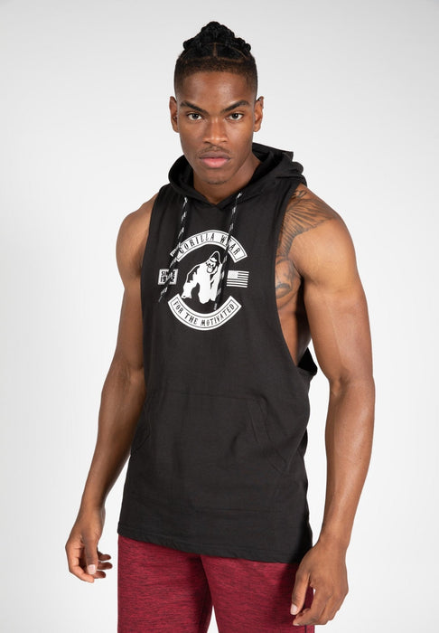 Gorilla Wear Lawrence Hooded Tank Top - Black - Medium - Tank Top at MySupplementShop by Gorilla Wear