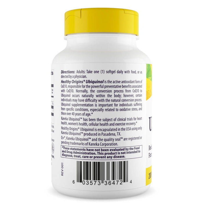 Healthy Origins Ubiquinol 200mg 30 Softgels - Cellular Health at MySupplementShop by Healthy Origins