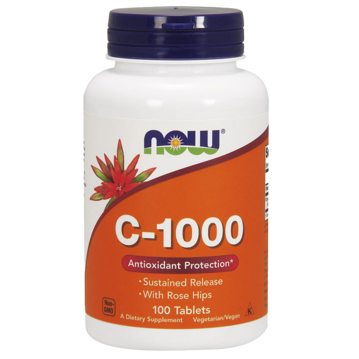 NOW Foods Vitamin C-1000 with Rose Hips - Sustained Release - 100 tabs