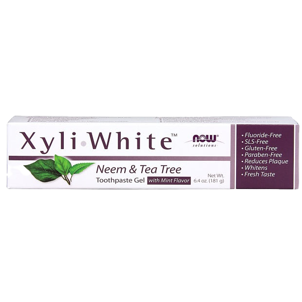 NOW Foods XyliWhite, Neem & Tea Tree Toothpaste Gel - 181g