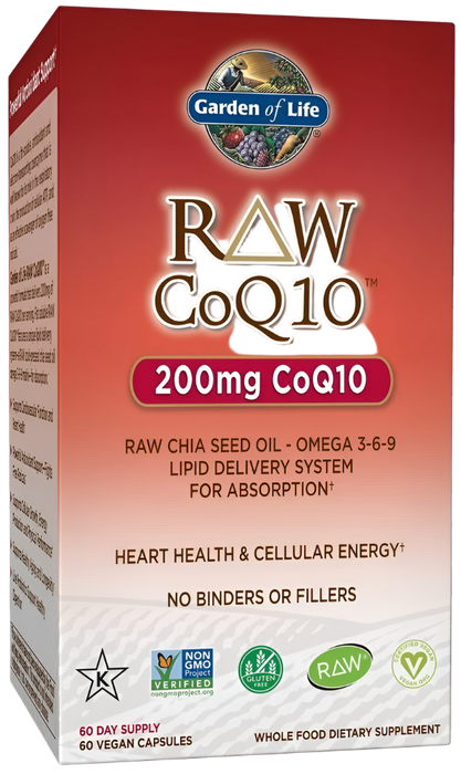 Garden of Life Raw CoQ10, 200mg - 60 vegan caps