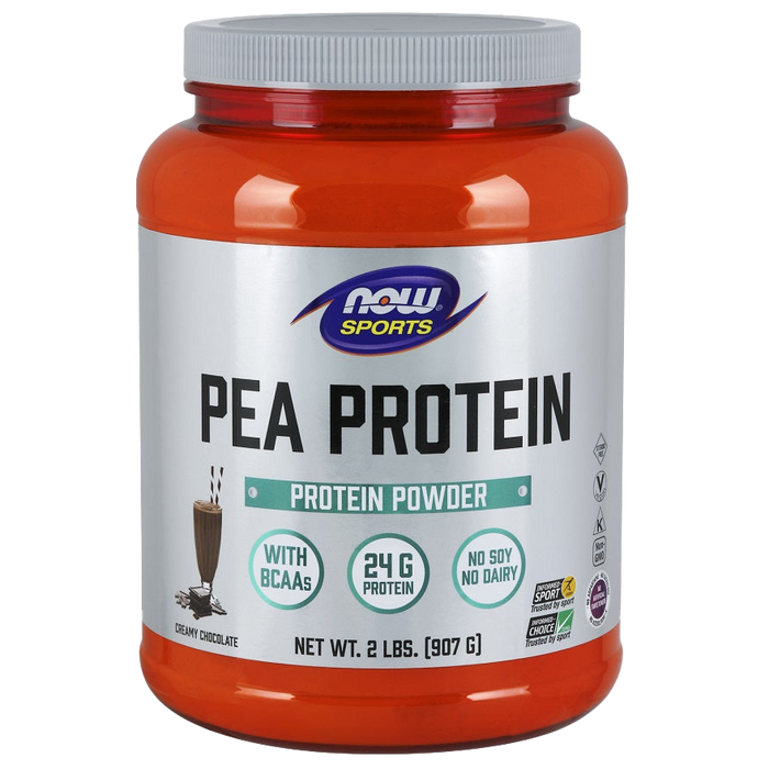 NOW Foods Pea Protein, Dutch Chocolate - 907g