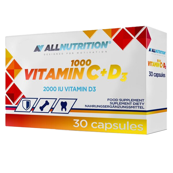 Allnutrition Vitamin C 1000 + D3 - 30 caps