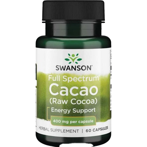 Swanson Full Spectrum Cacao (Raw Cocoa), 400mg - 60 caps