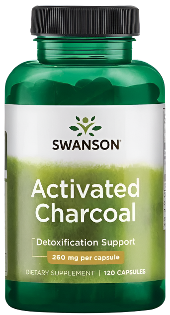 Swanson Activated Charcoal, 260mg - 120 caps