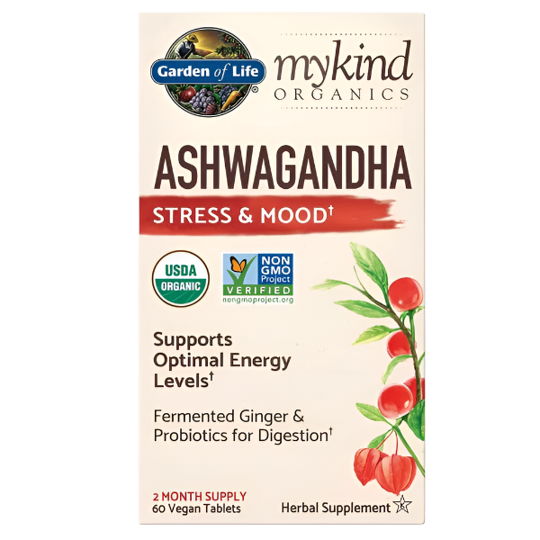 Garden of Life Mykind Organics Ashwagandha - 60 vegan tabs