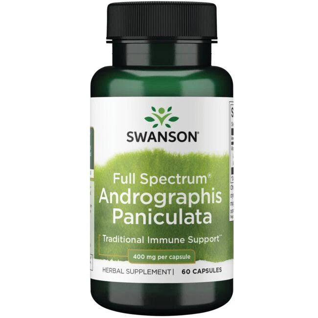 Swanson Full Spectrum Andrographis Paniculata, 400mg - 60 caps - Health and Wellbeing at MySupplementShop by Swanson