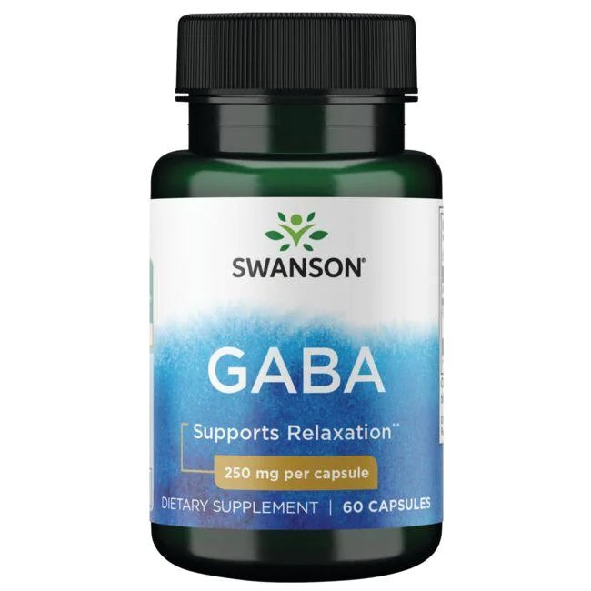 Swanson GABA 60 caps - 250mg - Amino Acids and BCAAs at MySupplementShop by Swanson