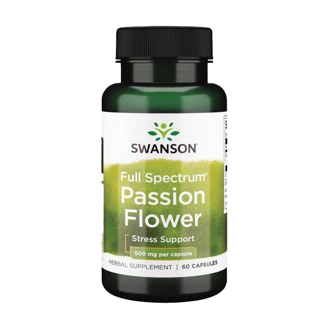 Swanson Full Spectrum Passion Flower, 500mg - 60 caps