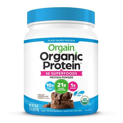 Orgain Organic Protein + 50 Superfoods, Creamy Chocolate Fudge - 510g - Sports Supplements at MySupplementShop by Orgain