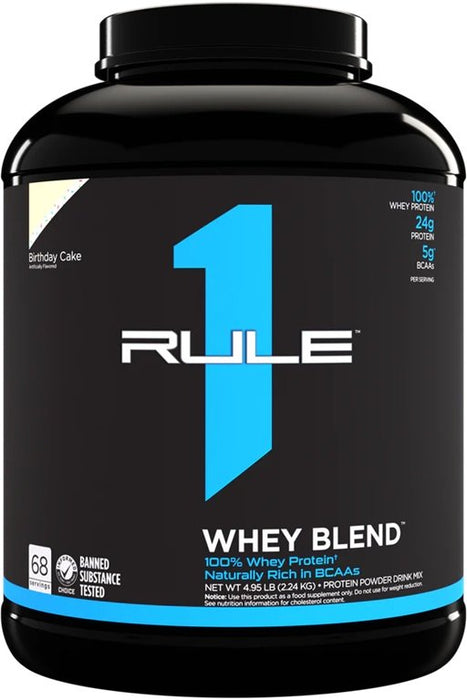 R1 Whey Blend, Birthday Cake - 2240g - Whey Proteins at MySupplementShop by Rule One