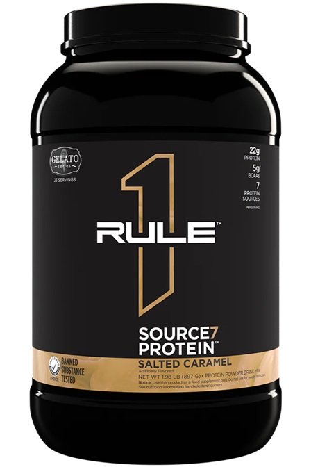 Rule One Source7 Protein, Salted Caramel Gelato - 897g - Sports Nutrition at MySupplementShop by Rule One