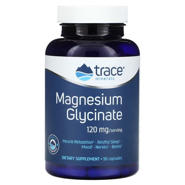 Magnesium Glycinate - 90 caps - Default Title - Vegan Products at MySupplementShop by Trace Minerals