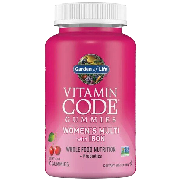 Vitamin Code Women's Multi with Iron + Probiotics Gummies, Cherry - 90 gummies