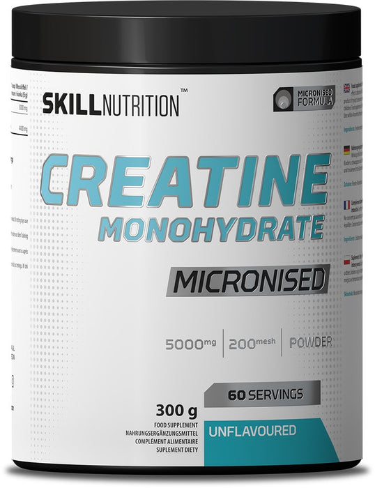 Skill Nutrition Micronised Creatine Monohydrate 300g - Unflavoured - Creatine Supplements at MySupplementShop by Skill Nutrition