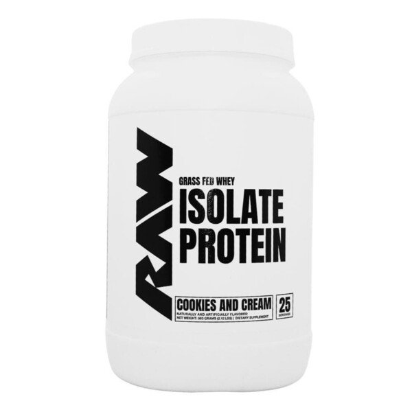 Raw Nutrition Isolate Protein 900g - Cookies and Cream - Whey Protein Isolate at MySupplementShop by Raw Nutrition