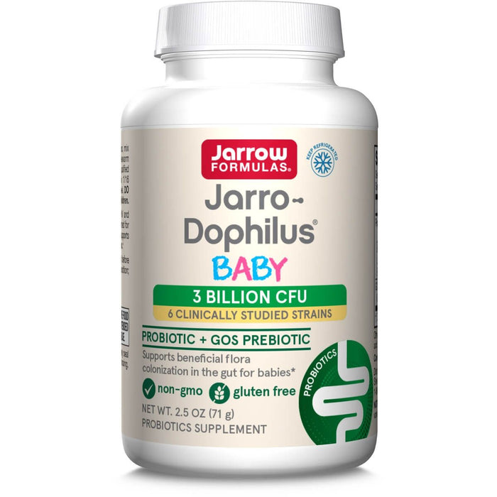 Jarrow Formulas Jarro-Dophilus Baby Probiotic + GOS Prebiotic 3 Billion CFU 2.5oz (71g) - Children's Digestion at MySupplementShop by Jarrow Formulas