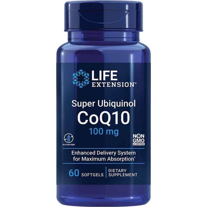 Life Extension Super Ubiquinol CoQ10 100 mg 60 Softgels - CoEnzyme Q1 at MySupplementShop by Life Extension