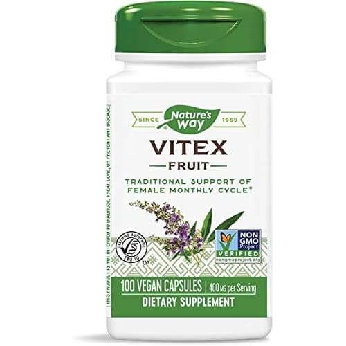 Nature's Way Vitex Fruit 400mg 100 Vegan Capsules - Hormone Balance at MySupplementShop by Nature's Way