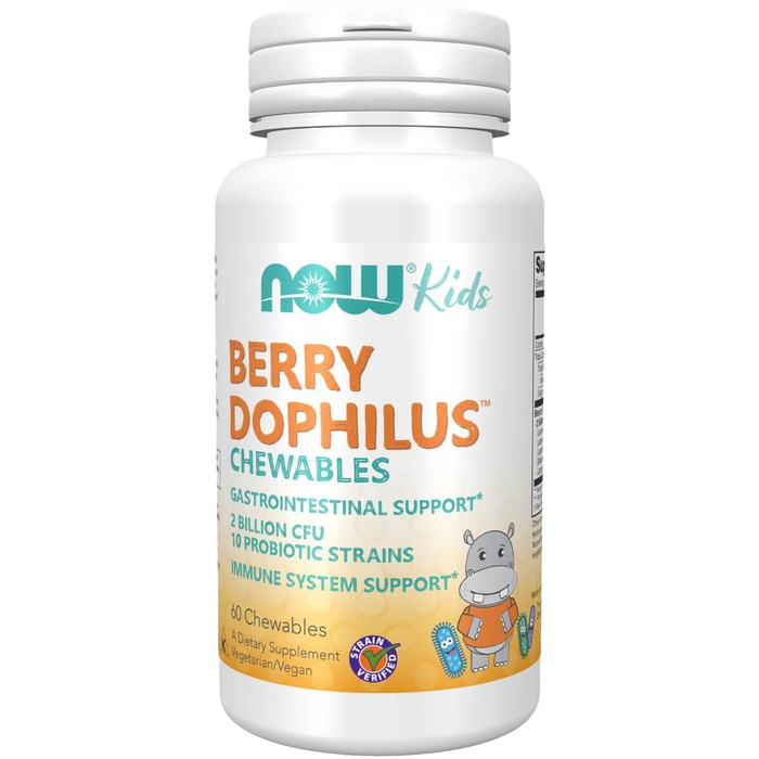 NOW Foods BerryDophilus 60 Berry Flavoured Chewables