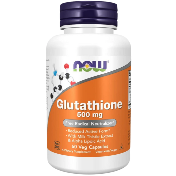 NOW Foods Glutathione 500 mg 60 Veg Capsules