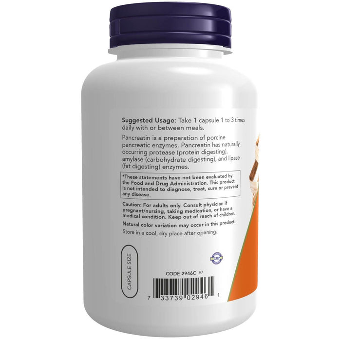 NOW Foods Pancreatin 2000 (250 Capsules) - Digestive Health at MySupplementShop by NOW Foods