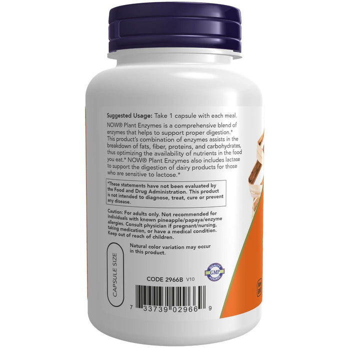 NOW Foods Plant Enzymes 120 Veg Capsules - Health and Wellbeing at MySupplementShop by NOW Foods