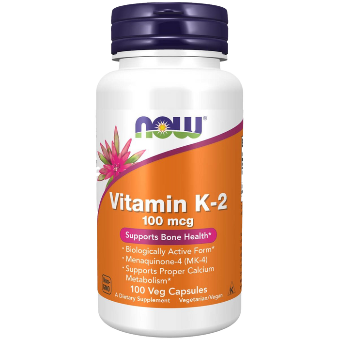 NOW Foods Vitamin K-2 100 mcg 100 Veg Capsules