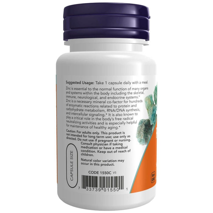 NOW Foods Zinc Picolinate 50 mg 60 Veg Capsules - Vitamins & Minerals at MySupplementShop by NOW Foods