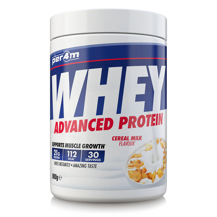 PER4M Whey Protein Powder 900g - 30 Servings | 21g Protein per Serving, Zero Sugar, Gluten-Free