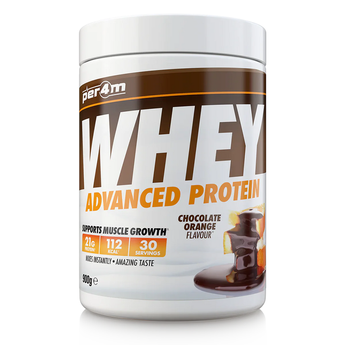 PER4M Whey Protein Powder 900g - 30 Servings | 21g Protein per Serving, Zero Sugar, Gluten-Free