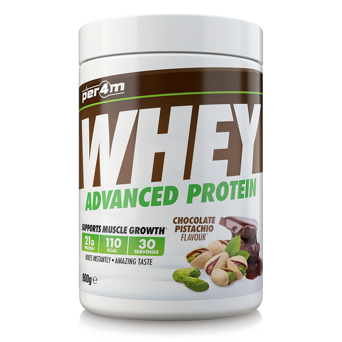 PER4M Whey Protein Powder 900g - 30 Servings | 21g Protein per Serving, Zero Sugar, Gluten-Free