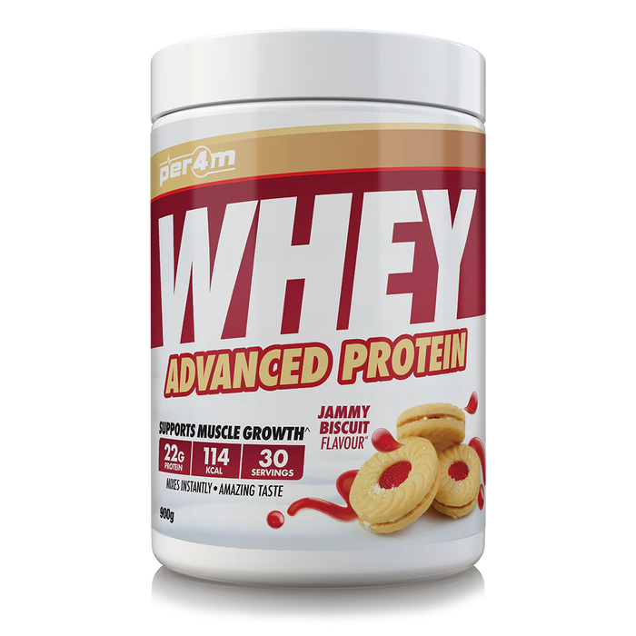 PER4M Whey Protein Powder 900g - 30 Servings | 21g Protein per Serving, Zero Sugar, Gluten-Free
