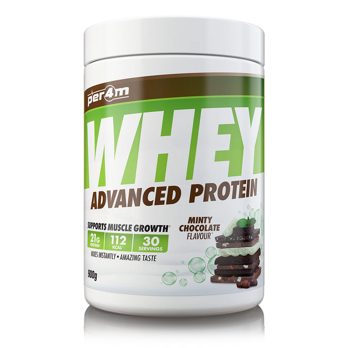 PER4M Whey Protein Powder 900g - 30 Servings | 21g Protein per Serving, Zero Sugar, Gluten-Free