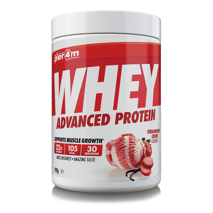PER4M Whey Protein Powder 900g - 30 Servings | 21g Protein per Serving, Zero Sugar, Gluten-Free