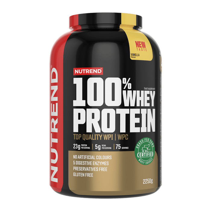 Nutrend 100% Whey Protein Powder | 22.8g Protein & 5g BCAAs | CFM Technology | Gluten-Free