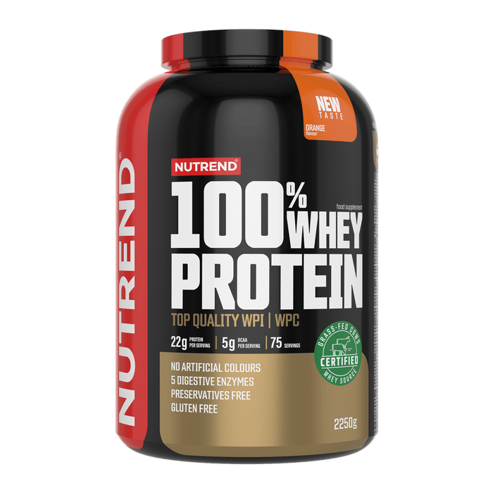 Nutrend 100% Whey Protein Powder | 22.8g Protein & 5g BCAAs | CFM Technology | Gluten-Free