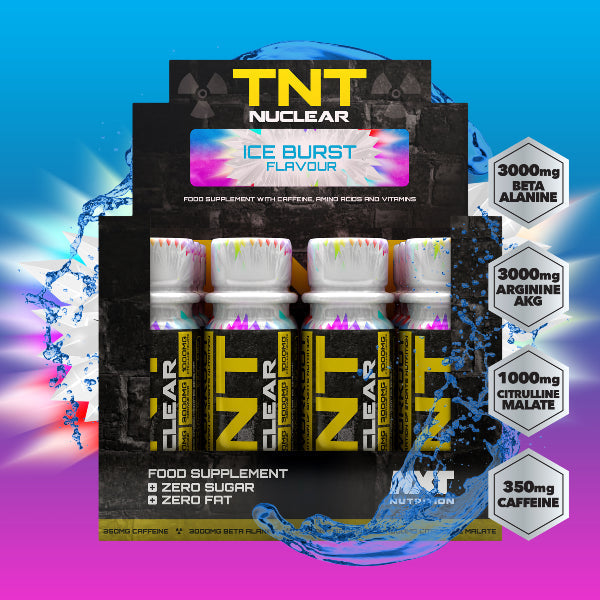 NXT Nutrition TNT Nuclear Shots 12 x 60ml - Ice Burst - Pre-Workout Shot at MySupplementShop by Nxt Nutrition