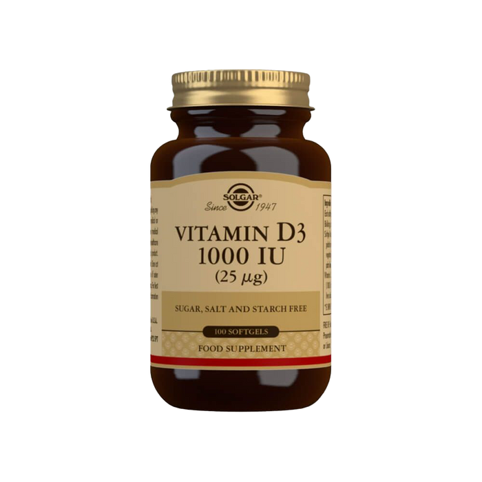 Solgar Vitamin D3 1000 IU (25 µg) Softgels Pack of 100