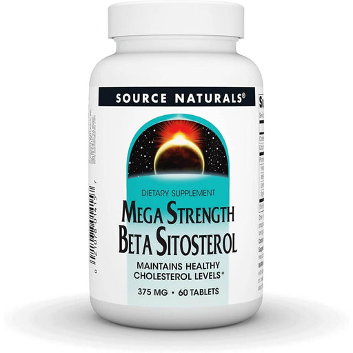 Source Naturals Beta-Sitosterol Mega Strength 375mg 60 Tablets - Heart Health at MySupplementShop by Source Naturals