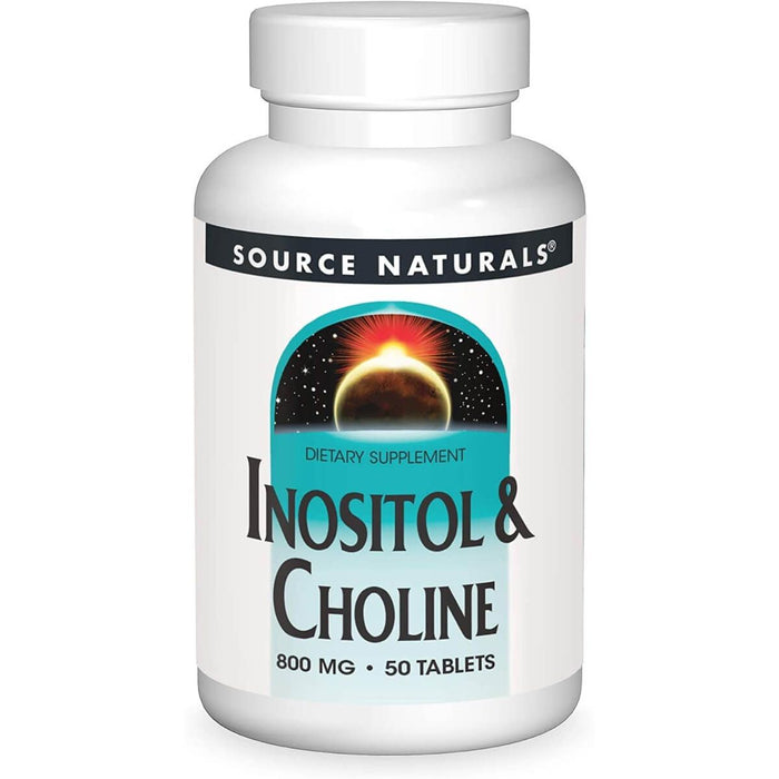 Source Naturals Inositol & Choline 800mg 50 Tablets - Cellular Health at MySupplementShop by Source Naturals